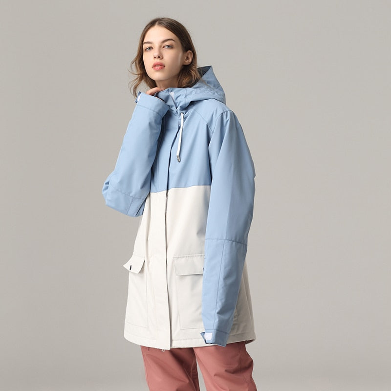 Llyge Winter Slim Thick Warm Ski Jacket Women Waterproof Windproof Sport Coat Snowboarding Jacket Female Costumes Outdoor Wear llyge
