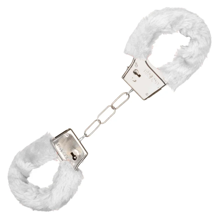 Pornhint Playful Furry Cuffs White
