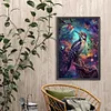 (Grande Taille) Loup aux yeux bleus-peinture diamant rond-40*60cm