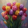 Tulip-14CT Stamped Cross Stitch 40*40cm tapestrymarket