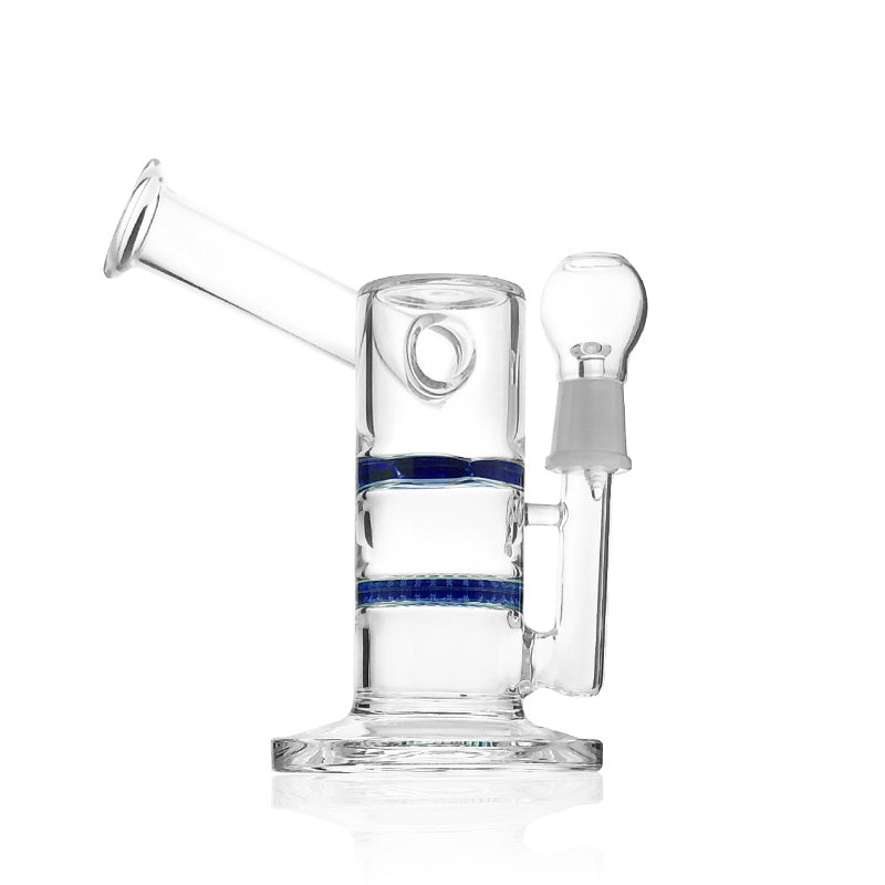 7.5" Honeycomb to Tornado Perc Glass Water Pipe with Two Honeycomb