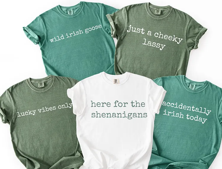 Comfort Colors&reg; Custom Text St. Patricks Day Shirts, Funny St. Pattys Group Family TShirts, Irish Pub Crawl Tee, Women Shenanigans Tshirt