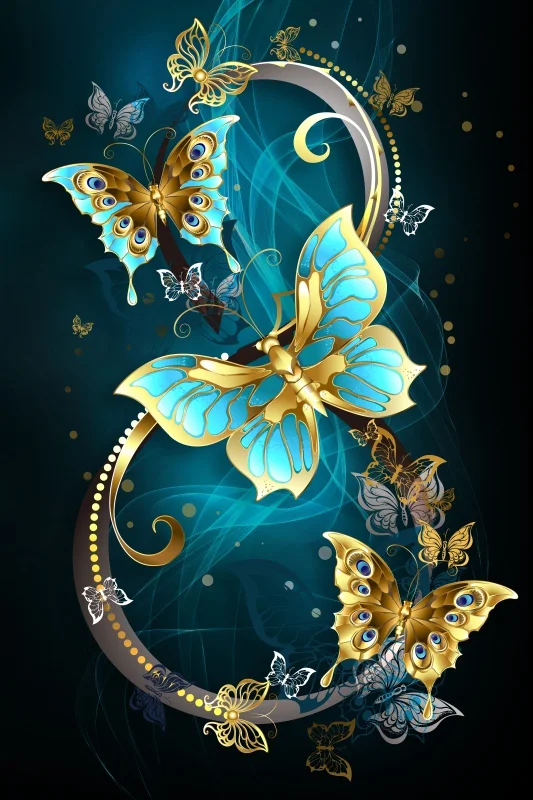 Diamond Painting - Full Round/Square Drill - Butterfly(30*40 - 50*60cm)