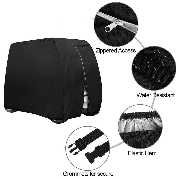 Silscvtt Golf Cart Covers 2/4 Outdoor Golf Cart Cover Replacement for EZGO Club Car Yamaha Golf Carts