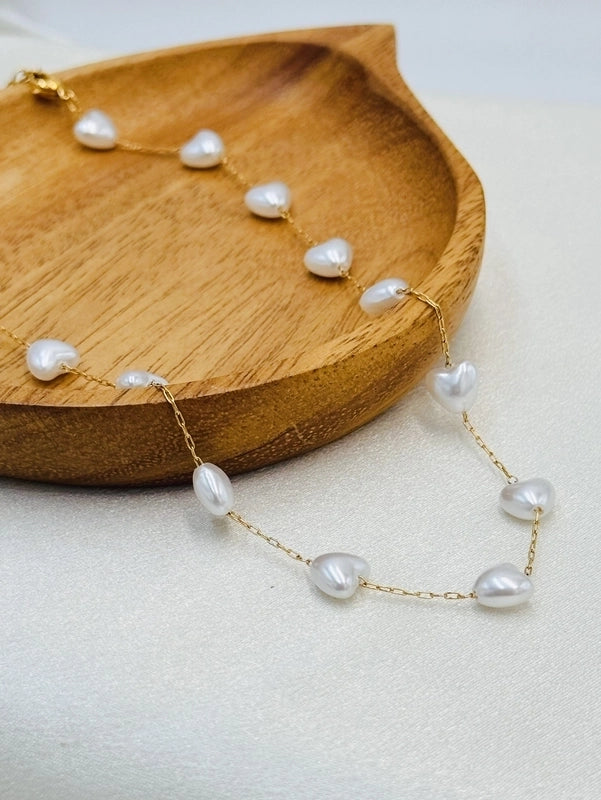 2 Pieces Casual Marine Style Geometric 304 Stainless Steel Imitation Pearl Stainless Steel Necklaces