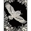 Kit de peinture en perles maison Fly Owl pour d&eacute;coration murale adulte 30x40cm sans cadre
