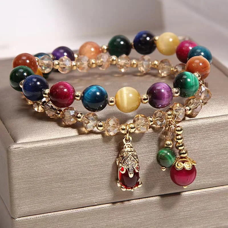 Tiger Eye PiXiu Natural Stone Wealth Bracelet