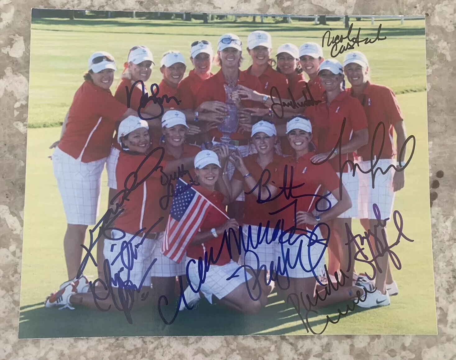 2009 SOLHEIM CUP TEAM USA signed 8X10 Photo Poster painting Signed By All 12 W/ Michelle Wie