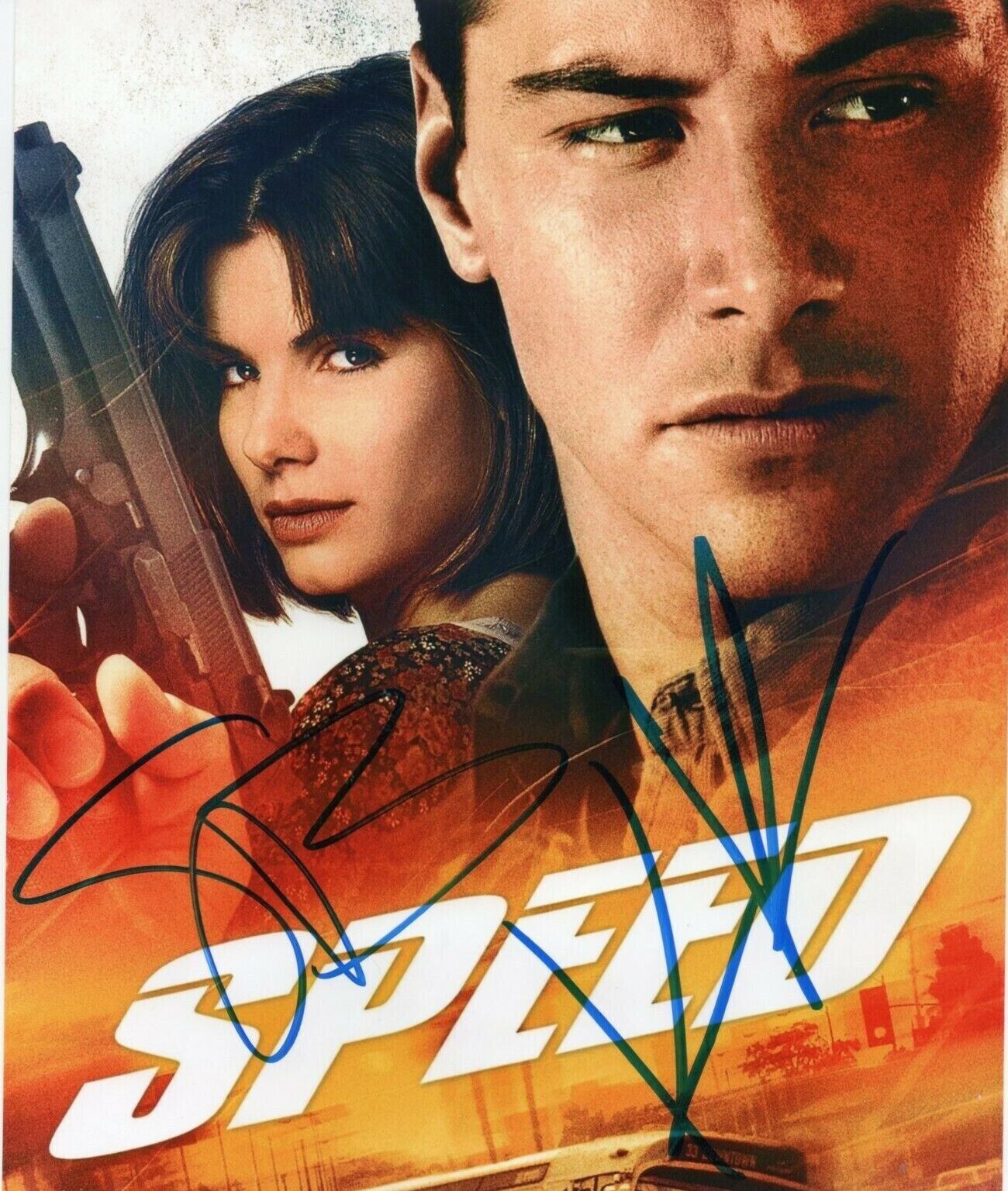 Keanu Reeves / Sandra Bullock Autographed Signed 8x10 Photo Poster painting ( Speed ) REPRINT