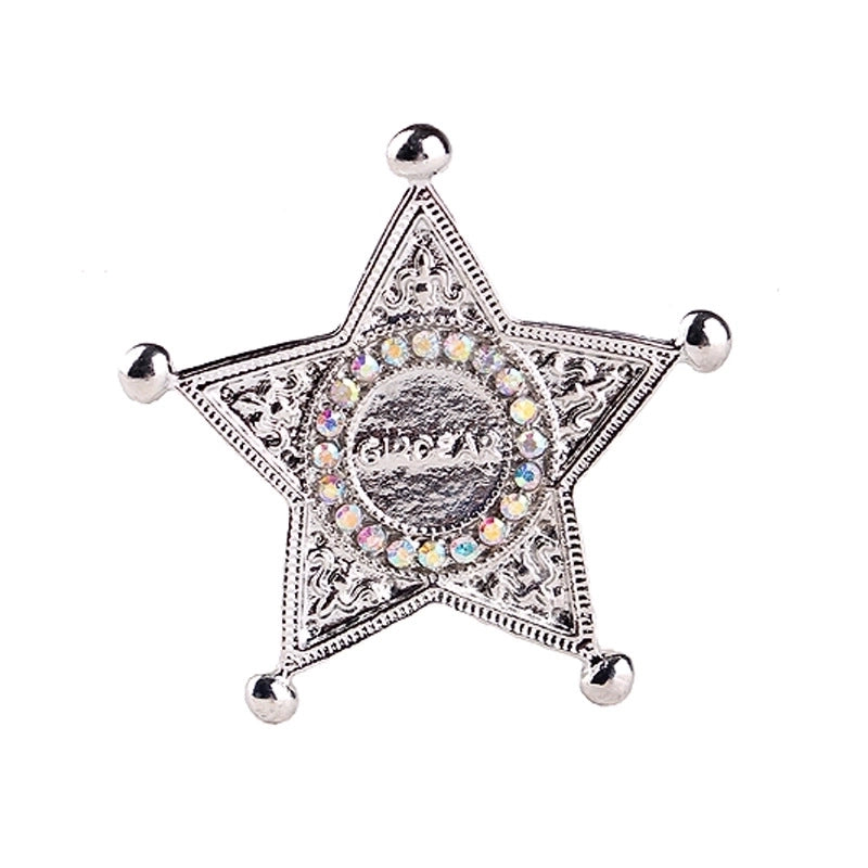 Korean Style Pin Star Flower Alloy Plating Inlay Rhinestones Pearl Unisex Brooches