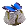 Solar Butterfly Garden Statue Waterproof Imitation Stone Landscape Light for Outdoor Yard Patio Decor for Women Mom Grandma
