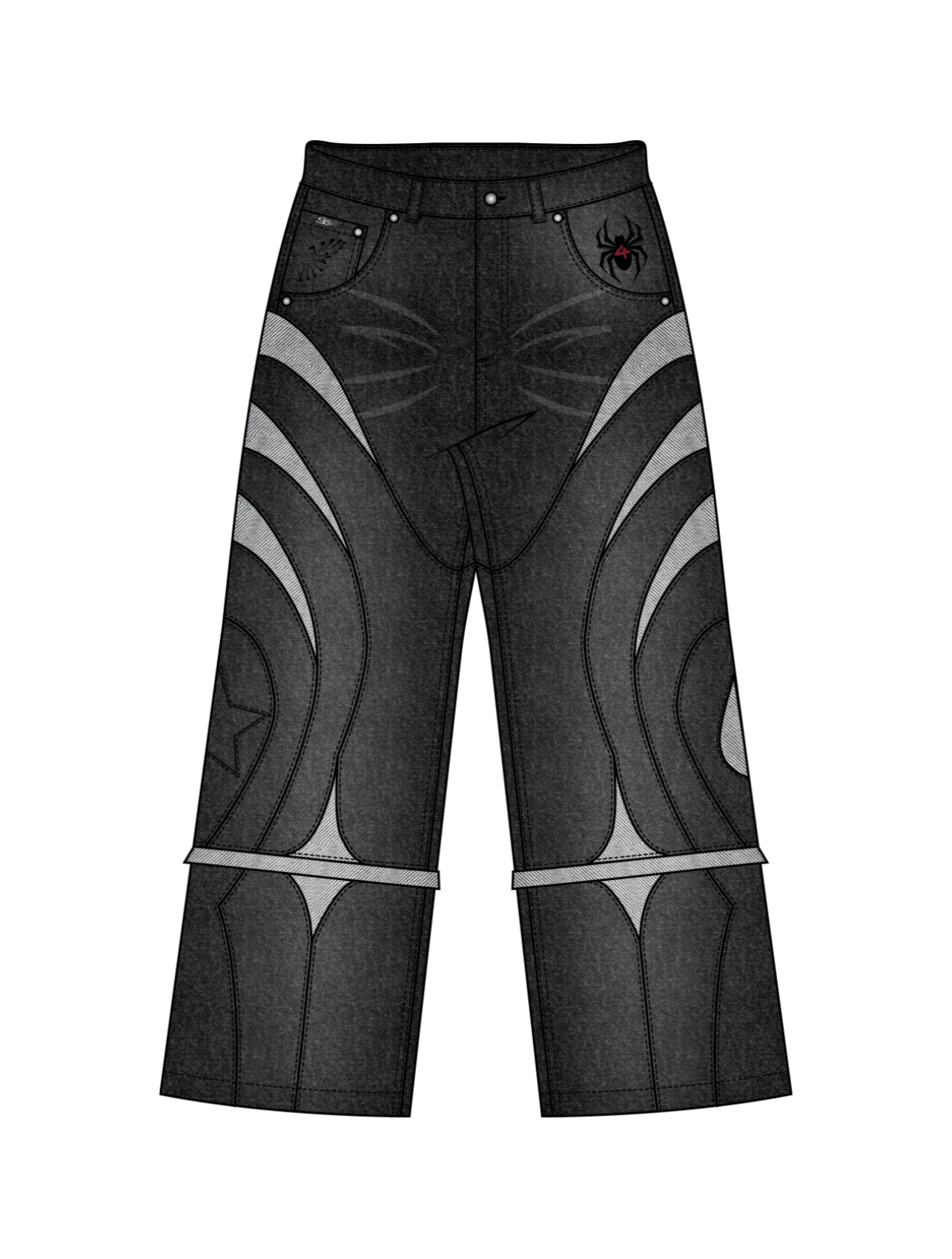 "SPIDER" Jeans Black-HxH