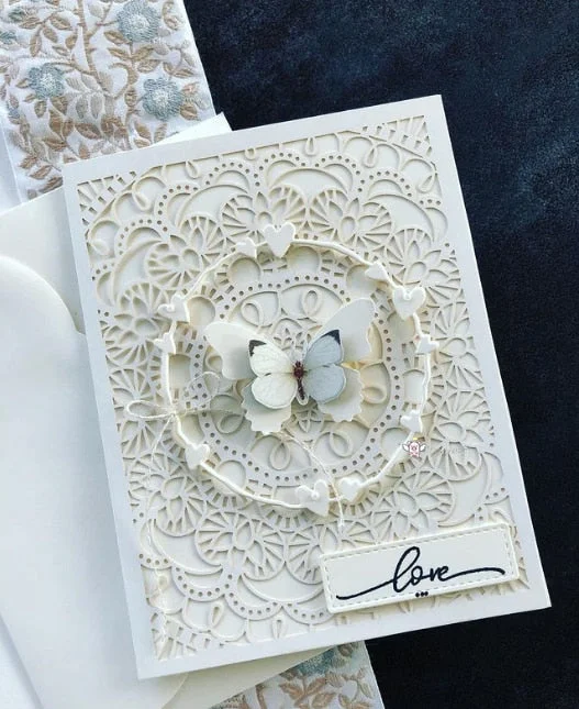 Piggy Craft metal cutting dies cut die mold Heart love heart ring Scrapbook paper craft knife mould blade punch stencils dies