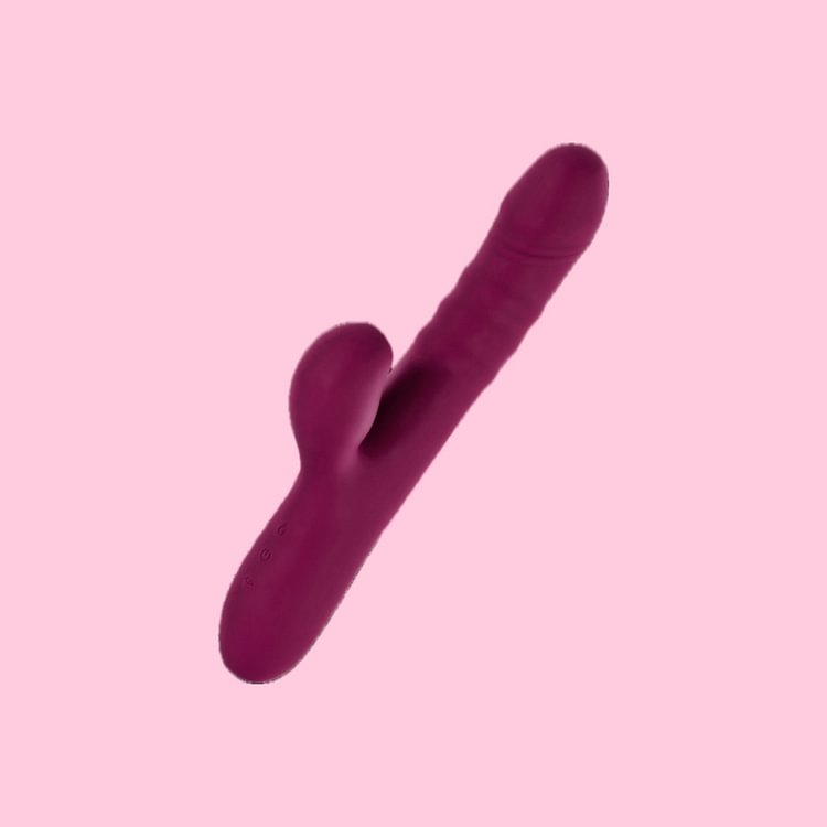 "Luxury Retractable & Suction Vibrator – Dual Stimulation with Thrusting and Clitoral Suction"
