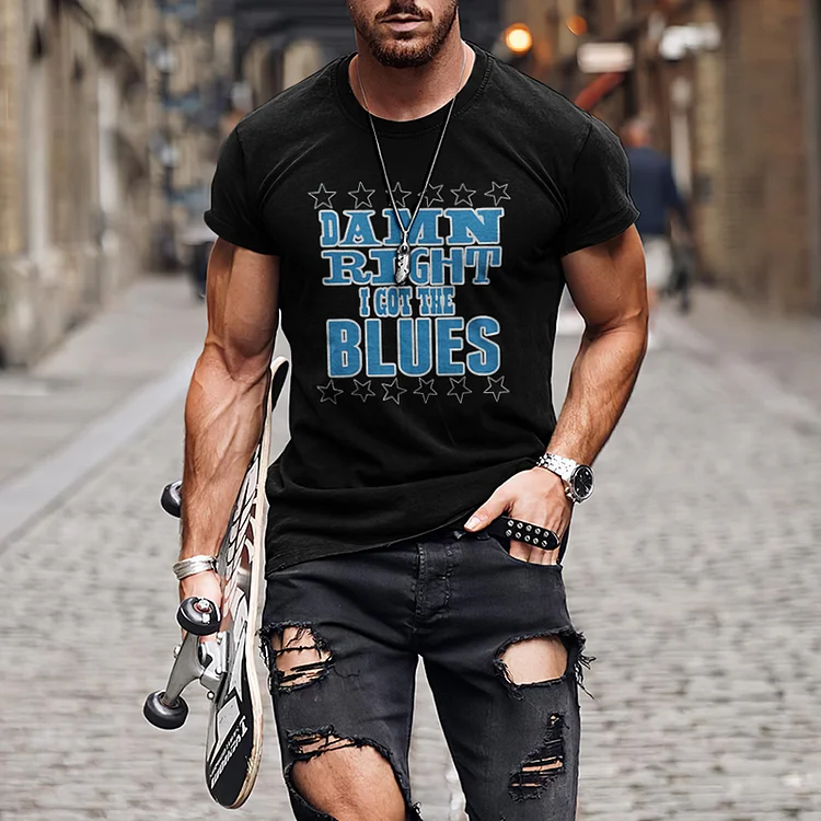 BrosWear I Got The Blues Short Sleeve T-Shirt