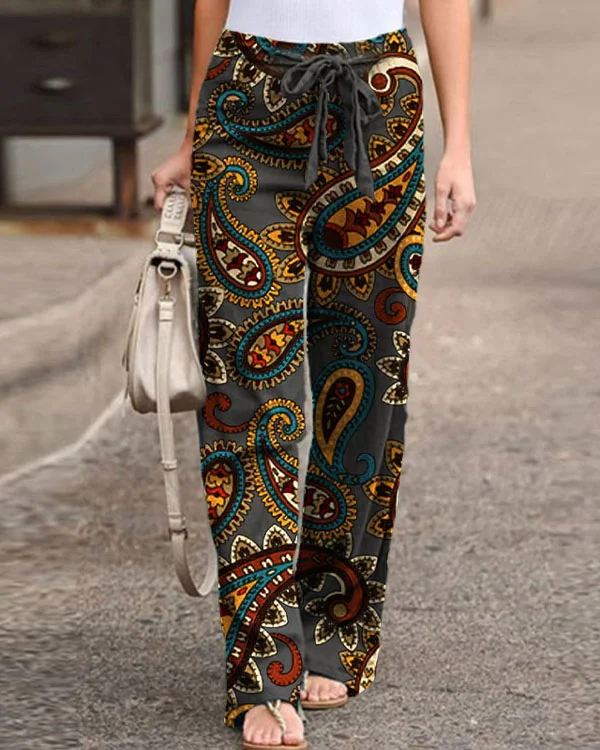 Women's Paisley Graphic Loose Pants