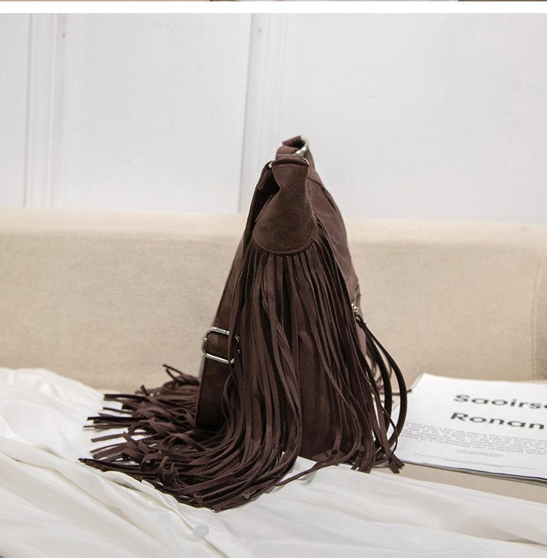 Vintage Tassel Bag Ladies Messenger Bag Trend Joker Women's Bag Shoulder Messenger Bag Gypsy Bag