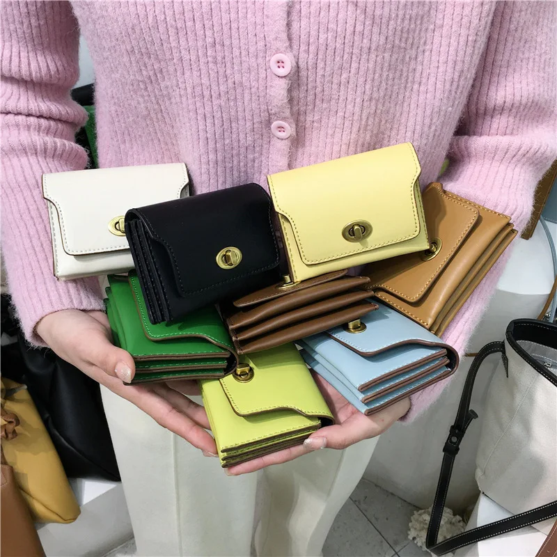 Fashionable Dongdaemun Summer Newbie Simple Wallet Coin Purse Handheld Small Square Bag Korean Style For Men Women Men's Wallets & Card Cases