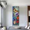 Glass Painting Butterfly Flowers-11CT Stamped Cross Stitch 30*90cm/11.81*35.43in (Big Size)