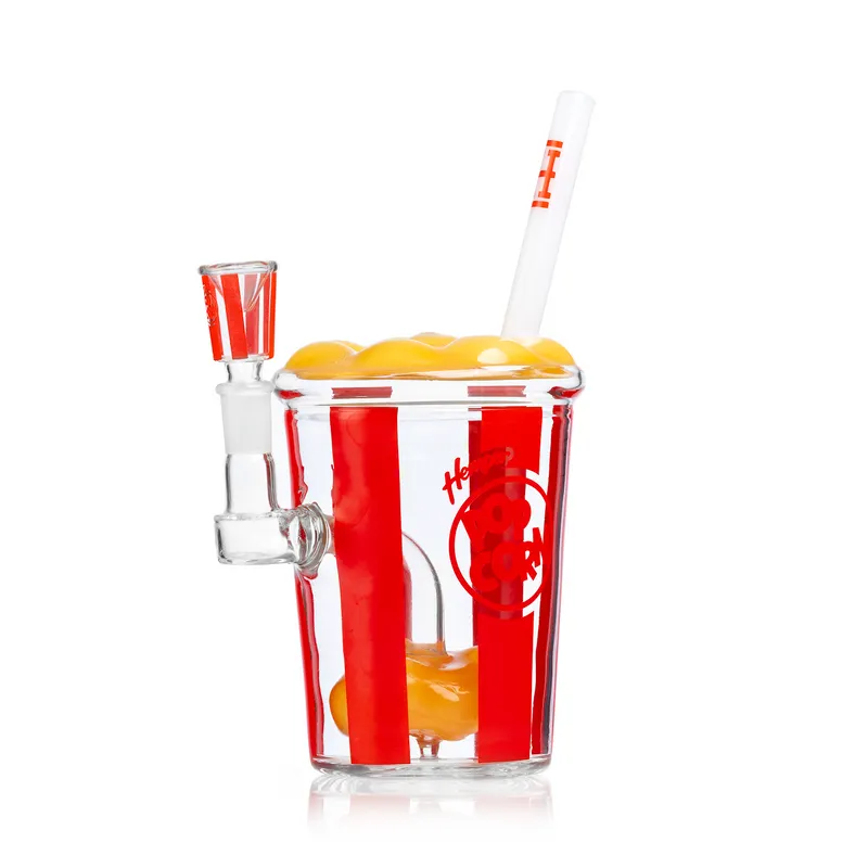 The 9" Popcorn Bong With Angle Stem Popcorn Perc
