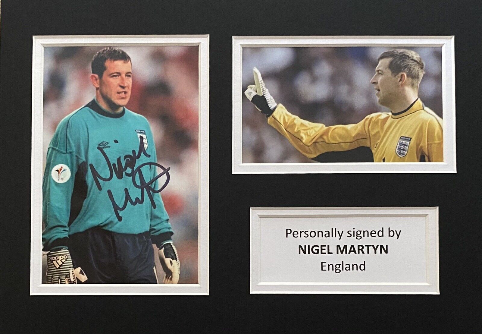 Nigel Martyn Hand Signed England Photo Poster painting In A4 Mount Display