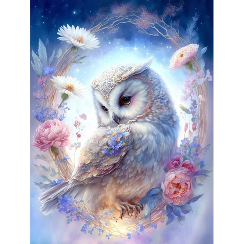 Full Embroidery cotton Thread 11CT Printed Owl Cross Stitch Kit Artwork