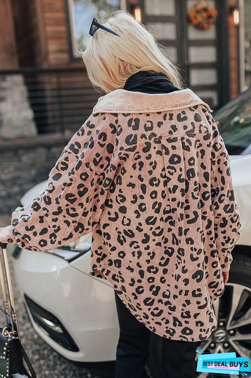 Fashion Leopard Print Coat Women