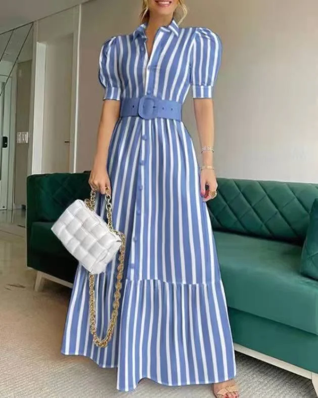 Women's Geometric Print Long Sleeve Dress
