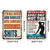 2pcs - Warning - Vintage Metal Signs(12*16Inch) - Warning