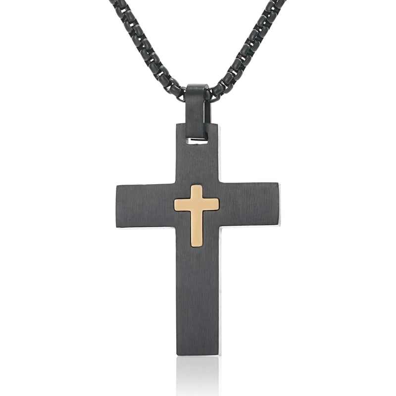1 Piece 30*42mm 304 Stainless Steel Cross Pendant Chain Jewelry Accessories