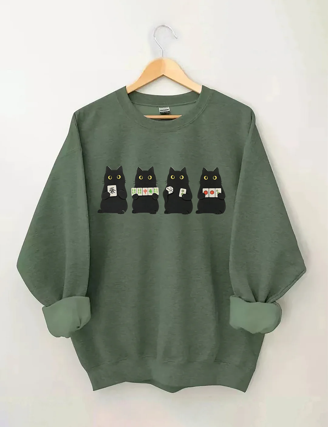 Mahjong Black Cat Sweatshirt