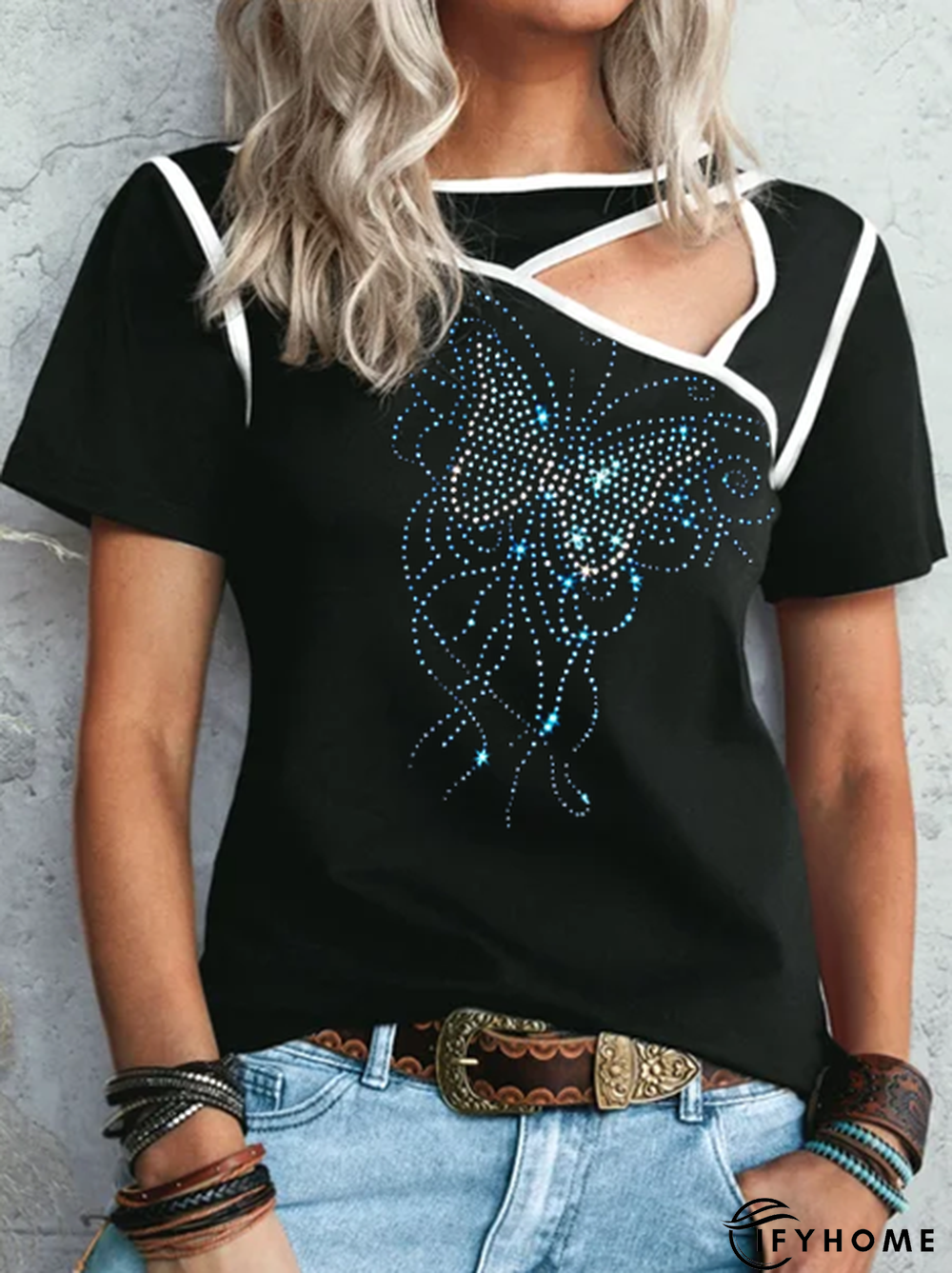 Shift Short Sleeve Butterfly Holiday T-shirt | IFYHOME