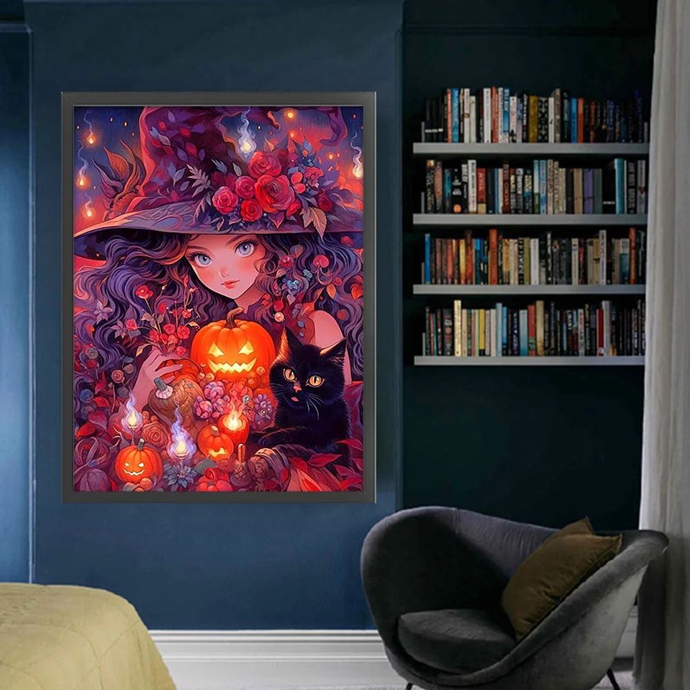 11CT Full Stamped Cross Stitch - Witches(Canvas|50*65CM)