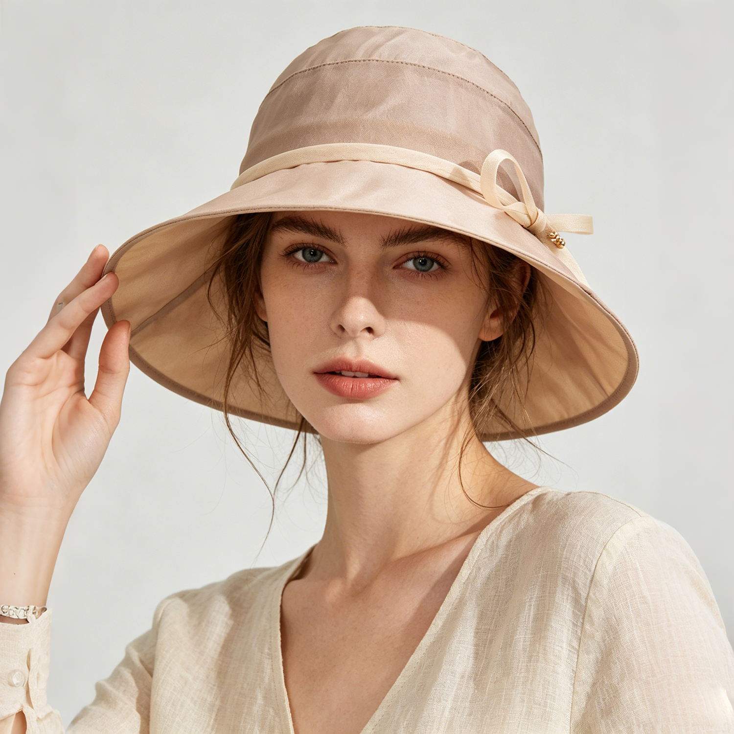 100% Silk Bucket Hat Sun Protection Lightweight for Women REAL SILK LIFE