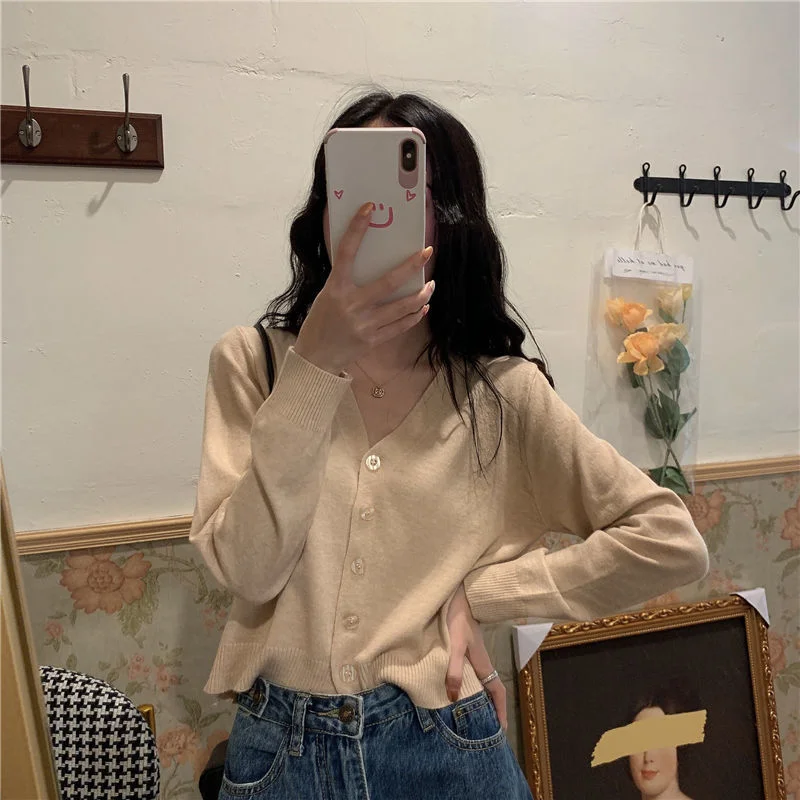 Colourp Colourp Coat Long-Sleeved Thin Jacket Autumn 2024 New Korean Version Loose Short With A Small Knit