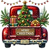 Diamond Painting-DIY Full Round Drill Christmas Car(40*40 CM)