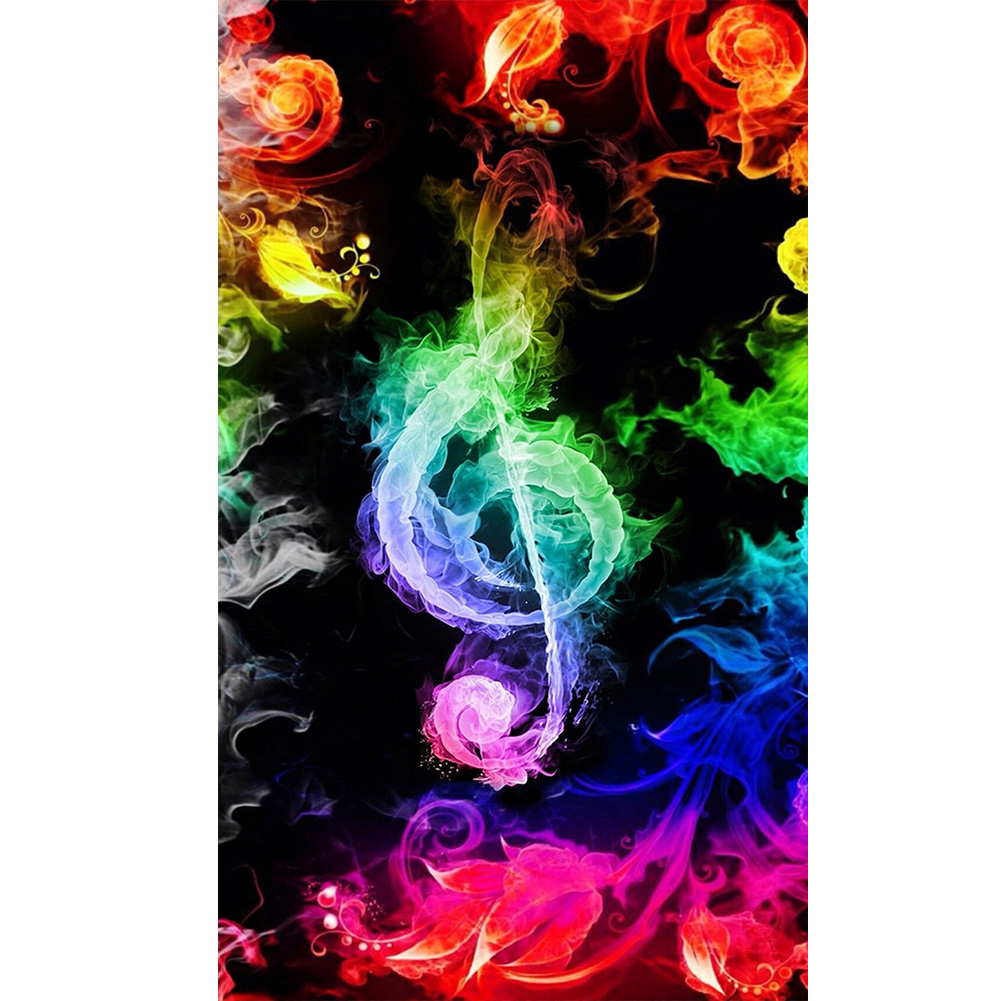 

40*70CM - Round Drill Diamond Painting - Abstract Note (Big Size), 501 Original