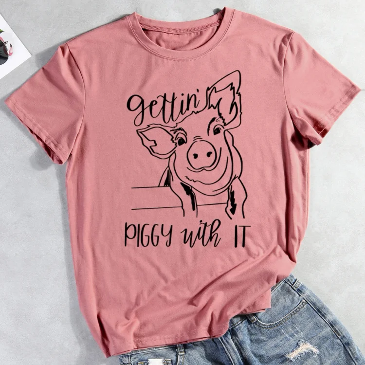 PSL - Gettin‘ piggy with it T-shirt Tee -03957