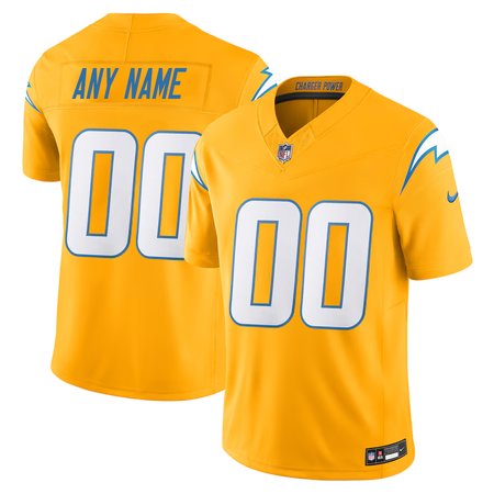 Men's Los Angeles Chargers Custom Yellow Alternate Charger Power Vapor F.U.S.E. Limited Jersey