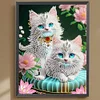 Chaton de rêve-peinture diamant en forme spéciale-30*40cm