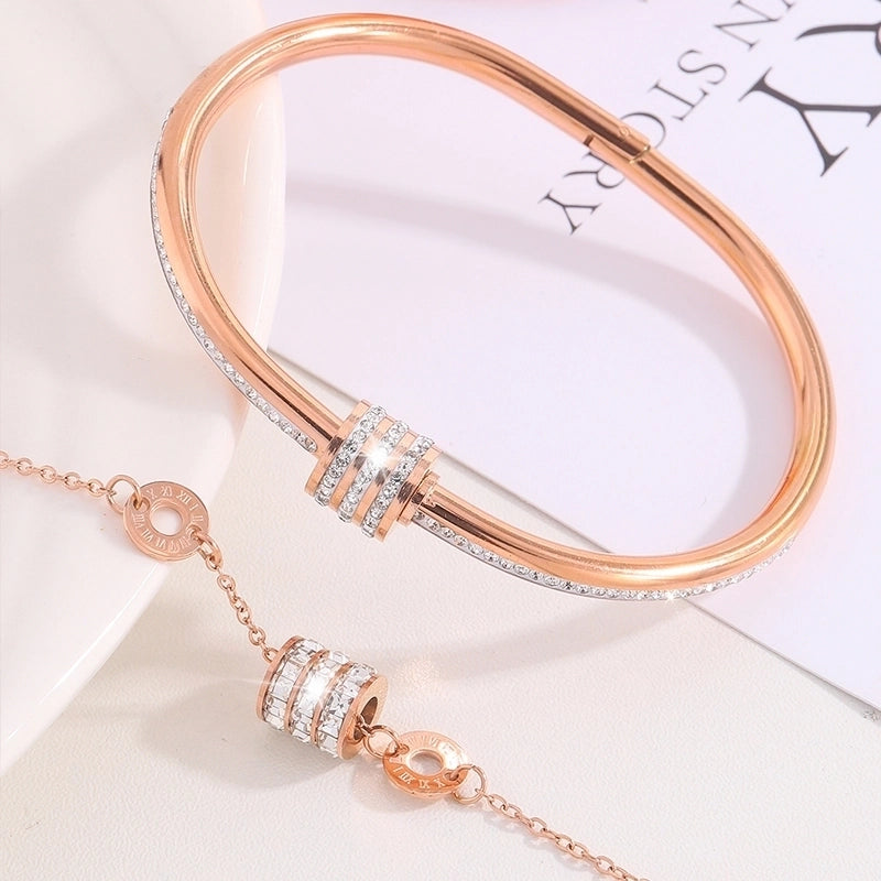 Elegant Luxurious Minimalist Solid Color 304 Stainless Steel Bracelets Bangle In Bulk