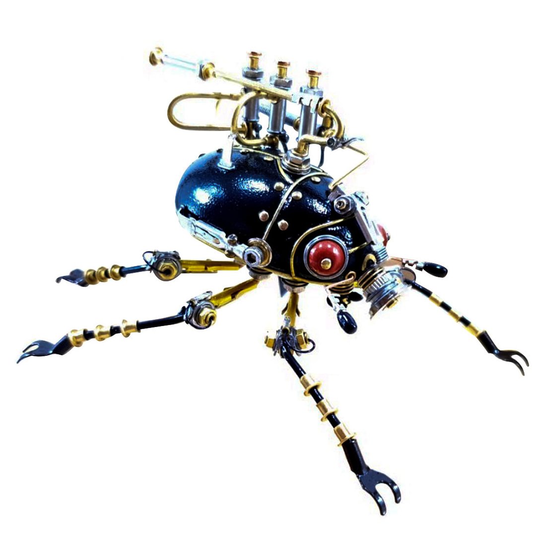 Steampunk Metal Red-Eye Small Scarab Bug Insect Sculptures Model Kits,okpuzzle,3dpuzzle,puzzle shop,puzzle store