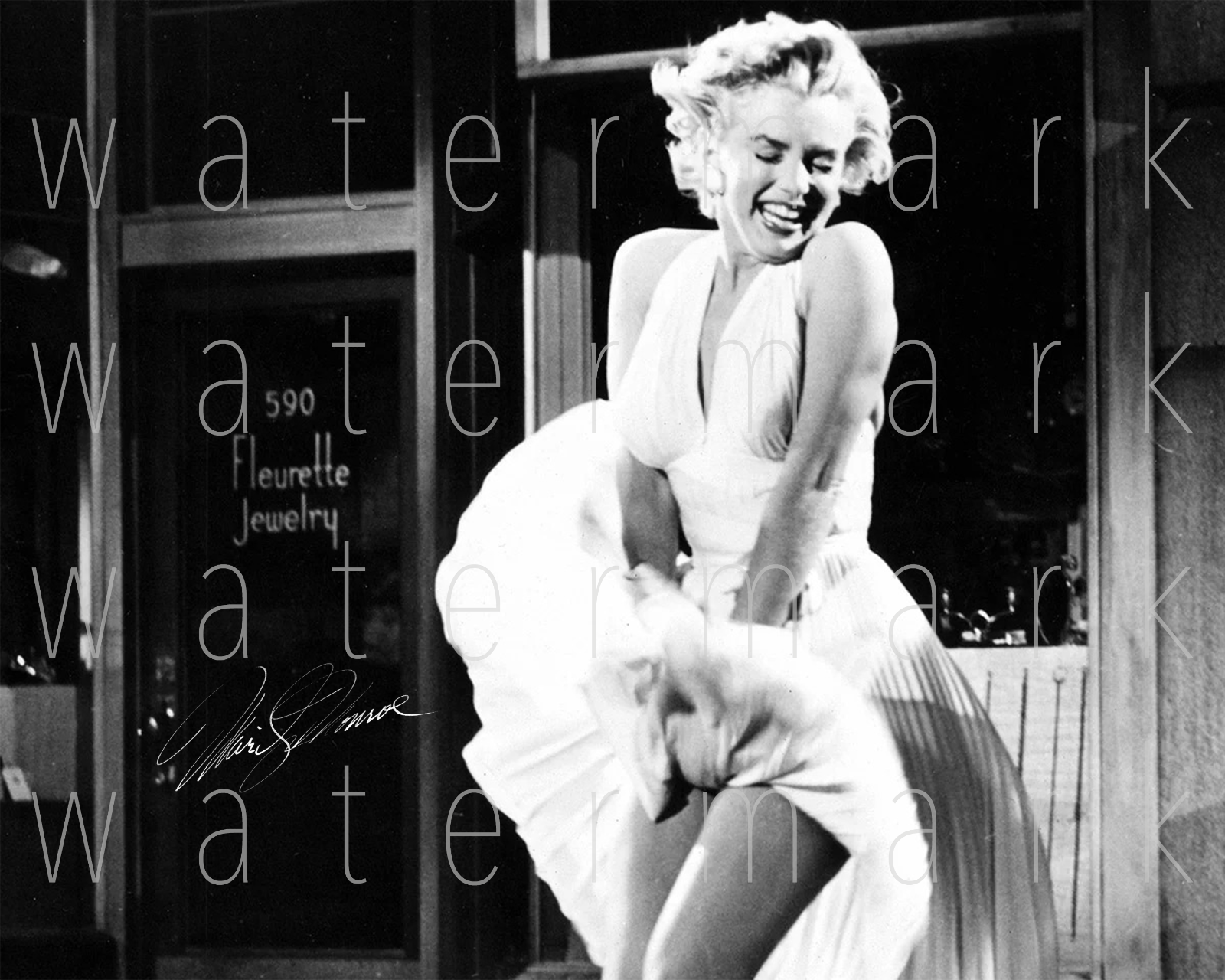 Seven Year Itch Marilyn Monroe signed 8x10 Photo Poster painting poster autograph RP reprint