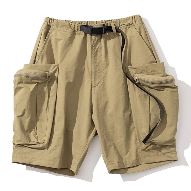 American Loose Casual Large Pocket Zipper Cargo Shorts