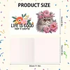 uk.everydayedeals 6Pcs DIY Diamond Painting Greeting Card - Flower Cat