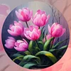Mid-year Promotion 6Pcs/set Diamond Painting-DIY Full Round Drill Flower(30*30cm)