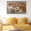 Two Tigers-14CT Stamped Cross Stitch 56*41cm/22.05*16.14in tapestrymarket