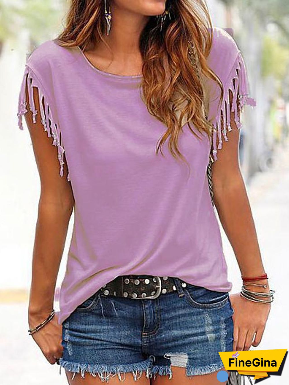 Women's Plus Size Blouse Shirt Color Block Plain Fashion Round Neck Tops Basic Top White Black Purple-827