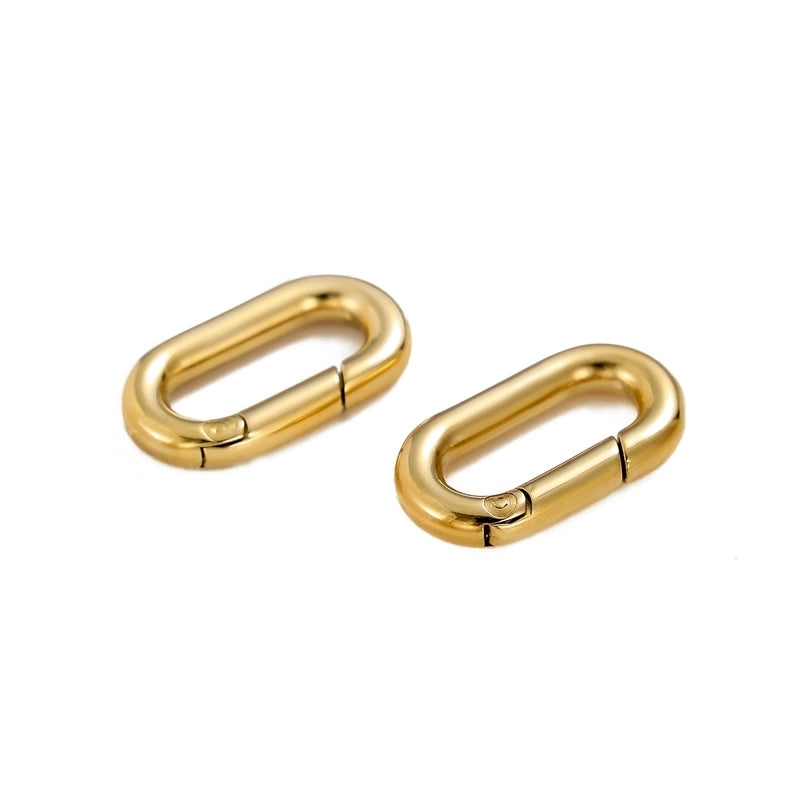 1 Piece 22 * 18mm Titanium Steel Circle Polished Open Jump Rings Chain Jewelry Accessories