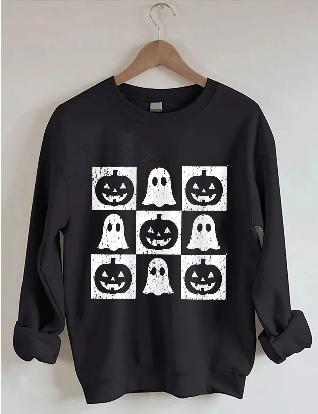 Checkered Halloween Sweatshirt